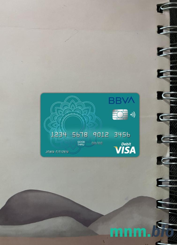 Argentina BBVA bank visa obciążyć card wygląd fotograficzny skan PSD + zdjęcie